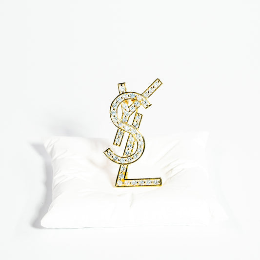 БРОШКА SHINY – GOLD WITH DIAMONDS